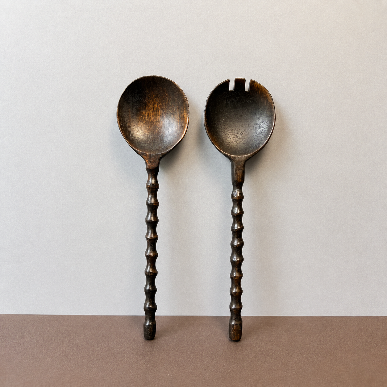 Salad Servers | Dark Brown