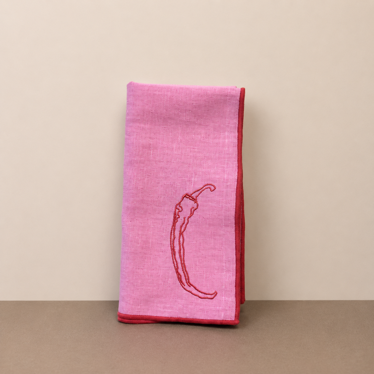 Linen Blend Napkins | Chilli | Set of 2
