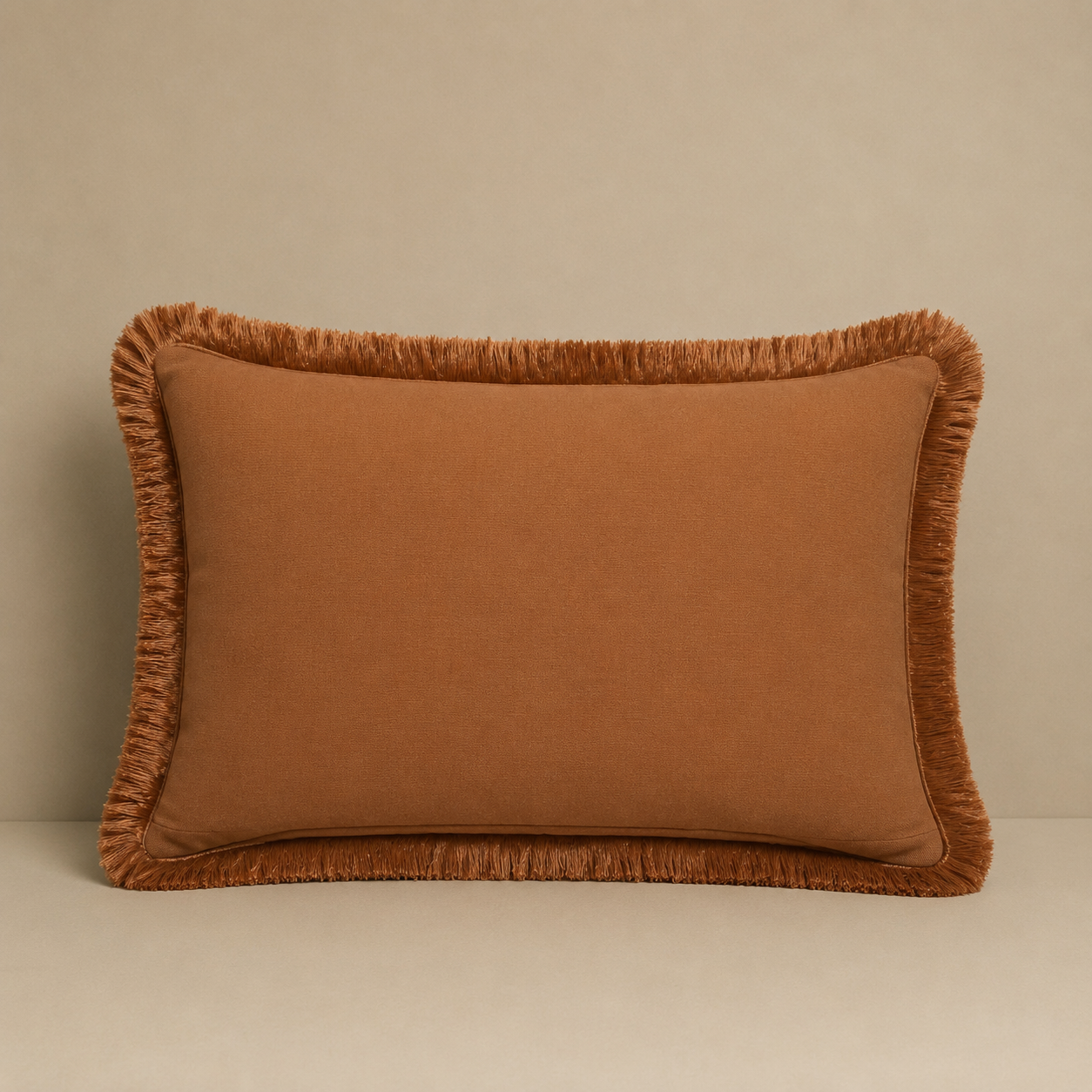 Cushion Jackie Coral & Caramel