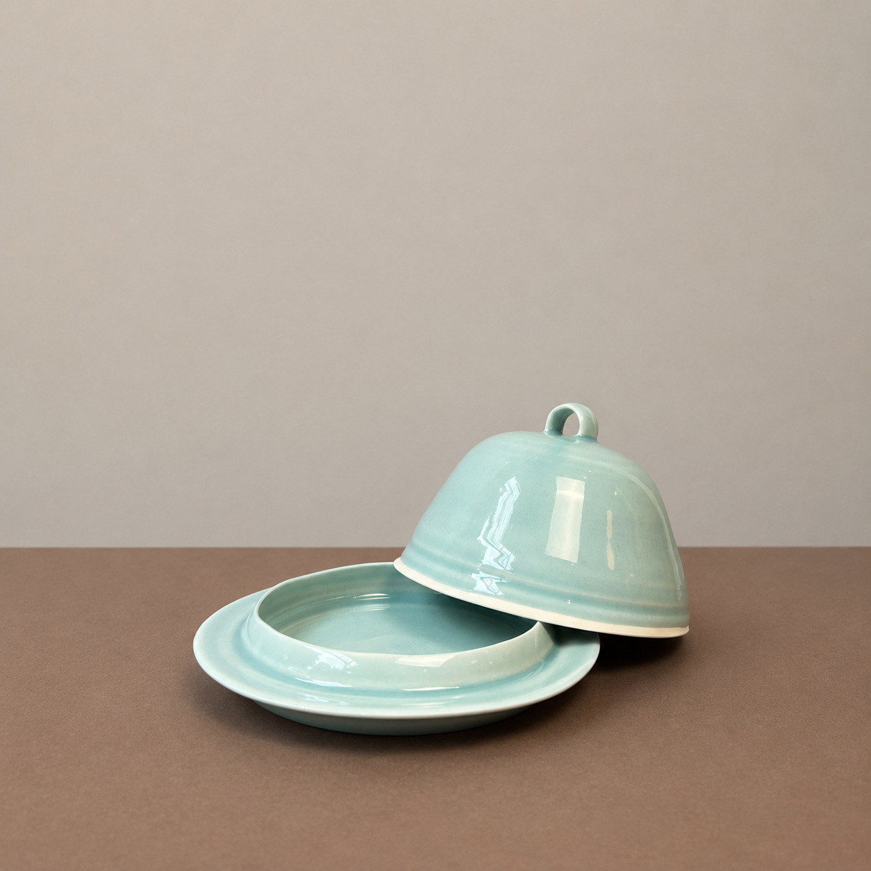 Lidded Butter Dish | Celadon Blue