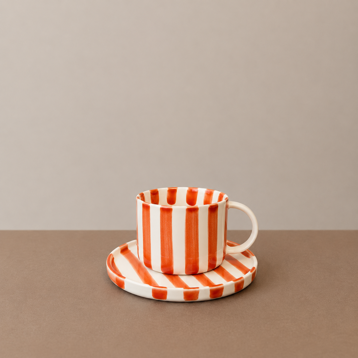 Monica Cup & Saucer | Rust