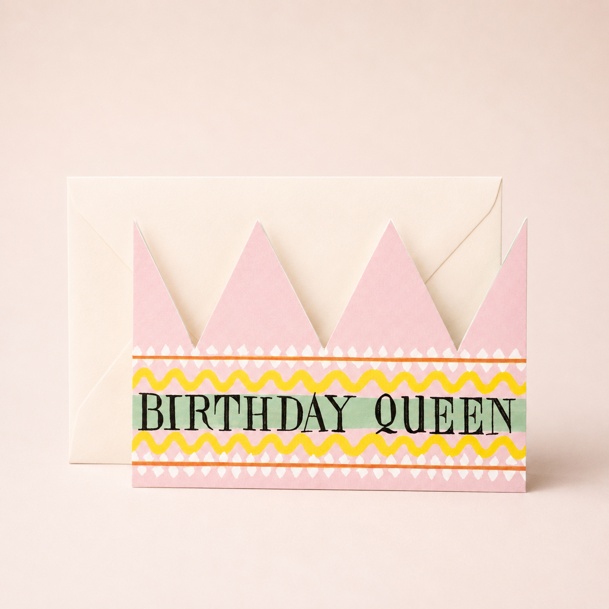 Birthday Queen Party Hat Card